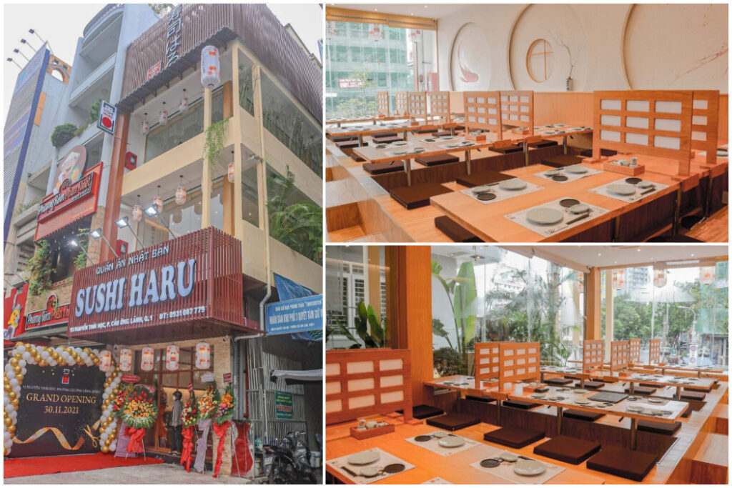 Hình ảnh tổng thể nhà hàng sushi.