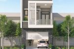 Mẫu nhà ống 2 tầng 1 tum 5x20m với phong cách hiện đại.