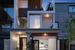 Mẫu nhà phố 2 tầng 5x20m có gara để xe.