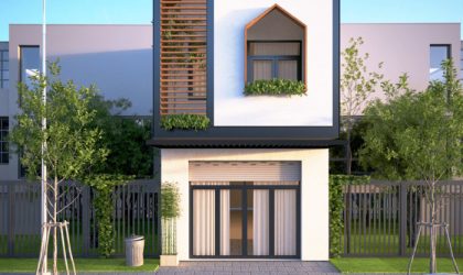 Mẫu nhà ống 2 tầng 5x20m đẹp và độc.