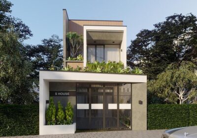 Mẫu nhà ống 5x20m 2 tầng mái bằng