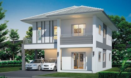 Mẫu nhà 2 tầng mái thái 5 phòng ngủ cho gia đình 3 thế hệ