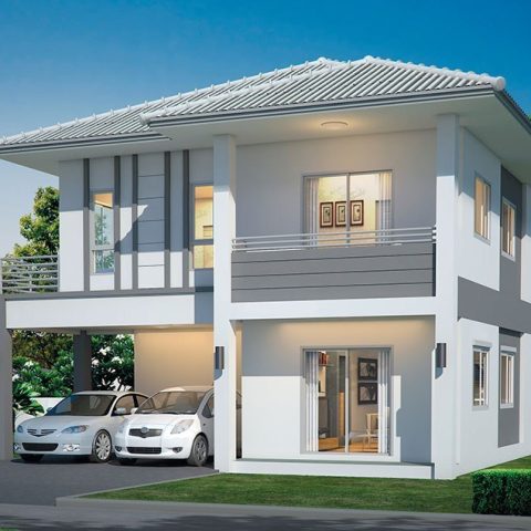 Mẫu nhà 2 tầng mái thái 5 phòng ngủ cho gia đình 3 thế hệ