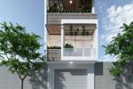Mẫu nhà phố 2 tầng 1 tum 3 phòng ngủ.