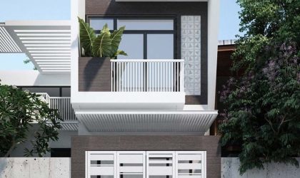 Mẫu nhà ống 2 tầng 3 phòng ngủ 1 phòng thờ