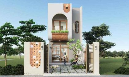 Mẫu nhà ống có sân vườn 3x15m