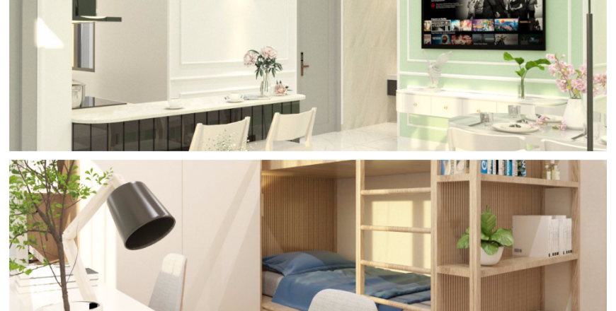 Thiết kế thi công nội thất Chị Sáng Q2