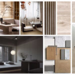 Bảng phối ý tưởng (mood board) trong thiết kế nội thất, thể hiện định hướng về phong cách, màu sắc, vật liệu và cảm xúc của không gian.