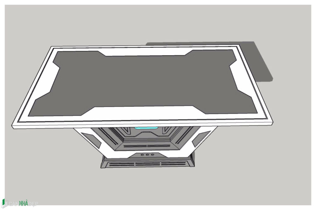 Mô hình thiết kế 3D của một quầy Dj hiện đại.